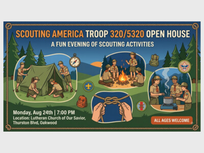  Scouting America Troop 320/5320 Open House
